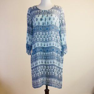 J. Jill Tunic Top Blue Lightweight Size Small